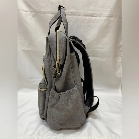 Liname Diaper Bag Backpack Gray Adjustable Straps Pre-owned - Picture 3 of 10